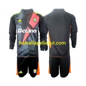 Jalkapallo Pelipaidat/Peliasut Aston Villa Maalivahti Lasten Kotipaita 2024-2025 Pitkähihainen